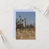 Carte de voeux plat Avenue of Sphinxes (Devant/Arrière en situation)