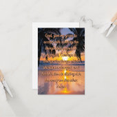 Carte de voeux plat de la prière de sérénité de Di (Devant/Arrière en situation)