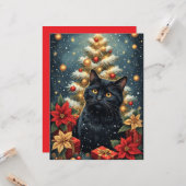 Carte de voeux Plat de la saison décorative (Devant/Arrière en situation)