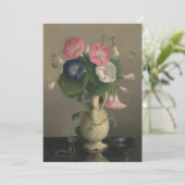 Carte de voeux plat de peinture à fleurs du matin (Debout devant)