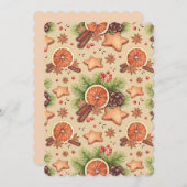 Carte de voeux plat de vacances épices (Devant / Derrière)