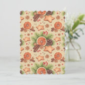 Carte de voeux plat de vacances épices (Debout devant)