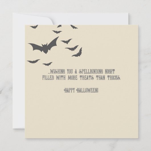 Carte de voeux Plat Halloween Enchantant (Dos)