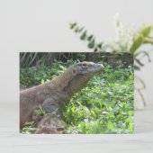 Carte de voeux plat Komodo Dragon (Debout devant)