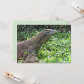Carte de voeux plat Komodo Dragon (Devant/Arrière en situation)