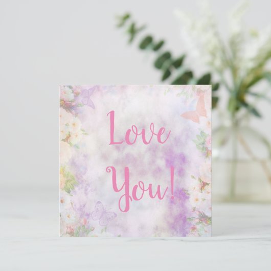 Carte de voeux plat mariage (Debout devant)