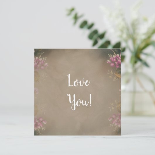 Carte de voeux plat mariage (Debout devant)