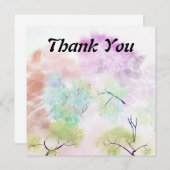 Carte de voeux plat Merci 5,25 pouces x 5,25 pouce (Devant / Derrière)