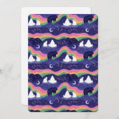 Carte de voeux plat Northern Lights (Devant / Derrière)