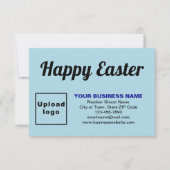 Carte de voeux Plat Pâques Bleu clair (Devant)