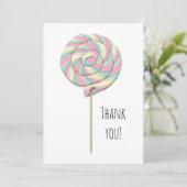 Carte de voeux Plat Pink Swirl Lollipop (Debout devant)