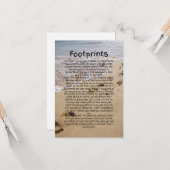 Carte de voeux plat Poem Empreinte (Devant/Arrière en situation)