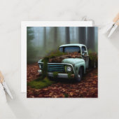 Carte de voeux plat pour Art numérique de camion a (Devant/Arrière en situation)