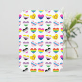 Carte de voeux plat Pride Hearts (Debout devant)