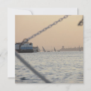 Carte de voeux plat River Nile Sunset