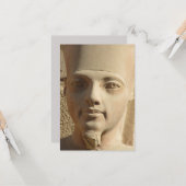 Carte de voeux plat Tutankhamon (Devant/Arrière en situation)