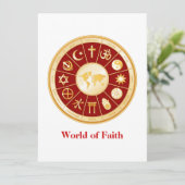 Carte de voeux plat World of Faith (Debout devant)