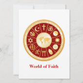 Carte de voeux plat World of Faith (Devant)
