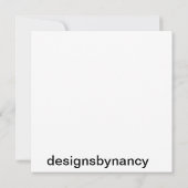 Carte de voeux plate (Dos)