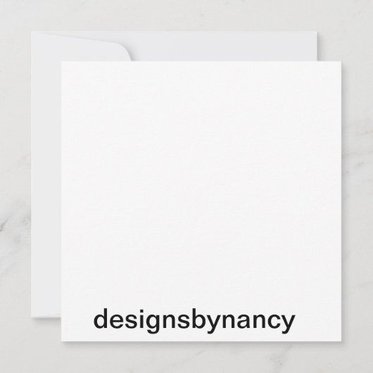 Carte de voeux plate (Dos)