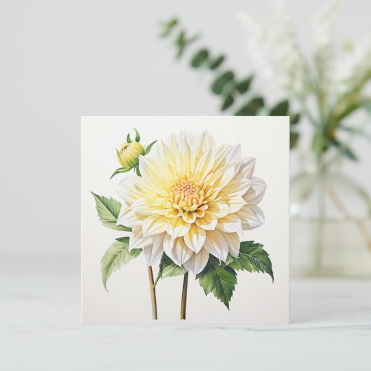 Carte de voeux plate (Debout devant)