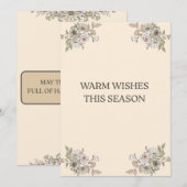 Carte de vœux plate (Devant / Derrière)