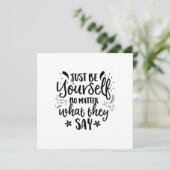 Carte de voeux plate (Debout devant)