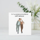 Carte de voeux plate (Debout devant)