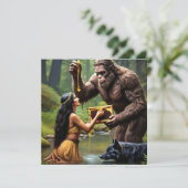 Carte de vœux plate (Debout devant)