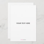 Carte de voeux plate (Devant / Derrière)