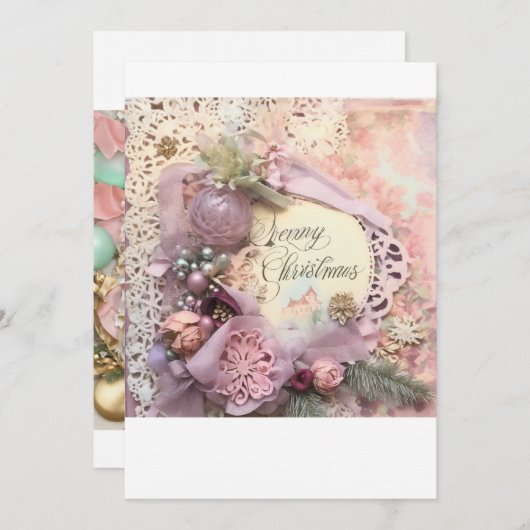 Carte de vœux plate (Devant / Derrière)