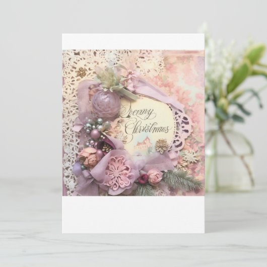 Carte de vœux plate (Debout devant)