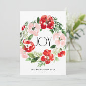 Carte de voeux plate (Debout devant)