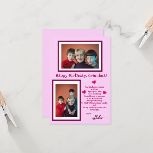 Carte de vœux plate (Devant/Arrière en situation)