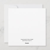 Carte de Vœux Plate (Dos)