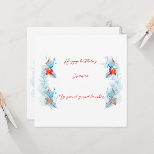 Carte de vœux plate (Devant/Arrière en situation)