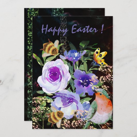 Carte de Vœux Plate (Devant / Derrière)