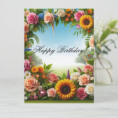 Carte de vœux plate (Debout devant)