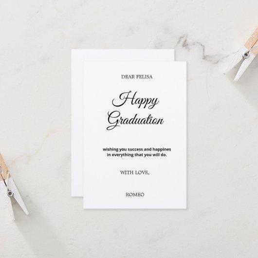 Carte de vœux plate 3,5" x 5" (Devant/Arrière en situation)