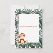 Carte de vœux plate 3,5" x 5" "Pas de singeries" (Dos)