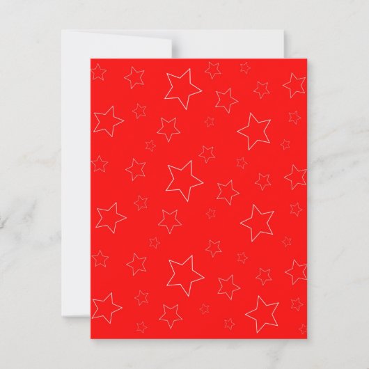 Carte de vœux plate à étoiles rouges (Devant)