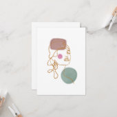 Carte de vœux plate avec beau visage en ligne (Devant/Arrière en situation)