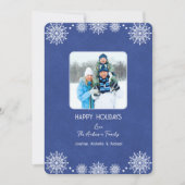 Carte de vœux plate avec photo de vacances joyeuse (Devant)