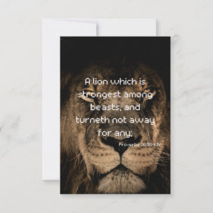 Carte de vœux plate avec verset biblique Proverbes