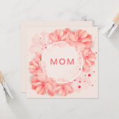 Carte de vœux plate Bonne Maman (Devant/Arrière en situation)