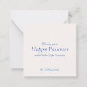 Carte de vœux plate carrée pour la fête de Pâque (Dos)