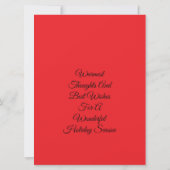 Carte de vœux plate de chien de Noël marron et bla (Dos)