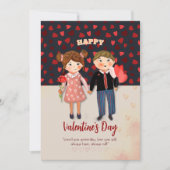 Carte de Vœux Plate de Fête de la Saint-Valentin p (Devant)