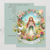 Carte de Vœux Plate de Fête Païenne Sorcière d'Ost (Devant / Derrière)