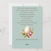 Carte de Vœux Plate de Fête Païenne Sorcière d'Ost (Dos)